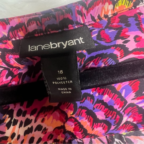 Lane Bryant Women's Multicolor Geometric Polyester V-Neck Tank Size 16 - Picture 3 of 3